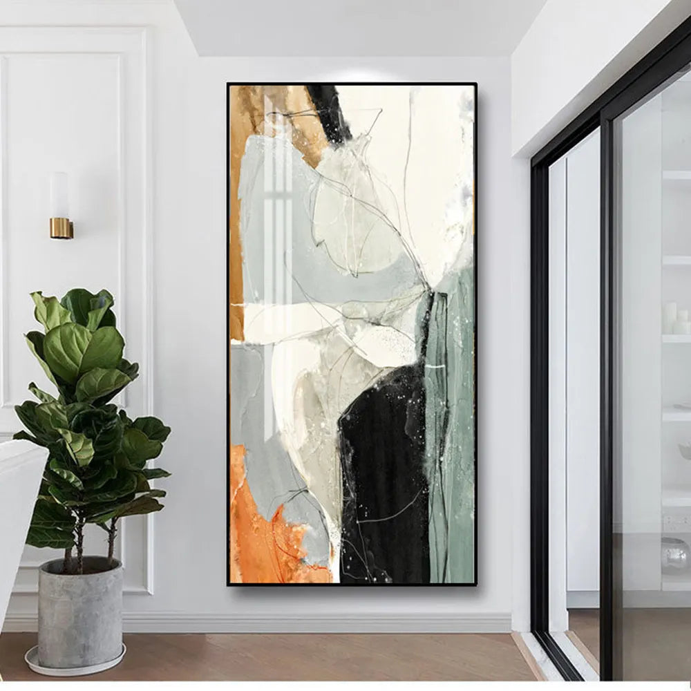 Aurevia Modern Abstract Oil Painting Print on Canvas - Luxury Wall Decoration for Living Rooms