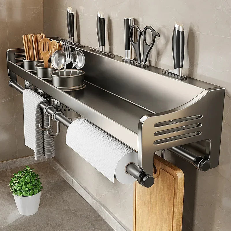 Kitchen Rack for Herbs and Kitchen Utensils - Storage Rack for Cutlery, Knives and Herbs