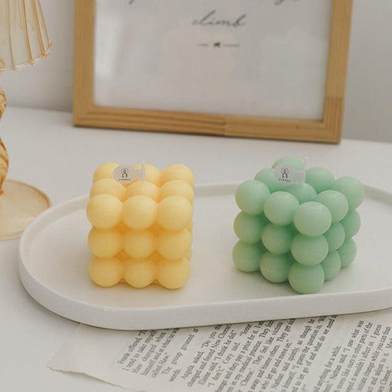 Decorative Bubble Candle - Scented Design Block