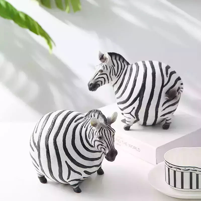 Cute zebra decoration made of durable resin 16 x 20 cm – stylish and modern