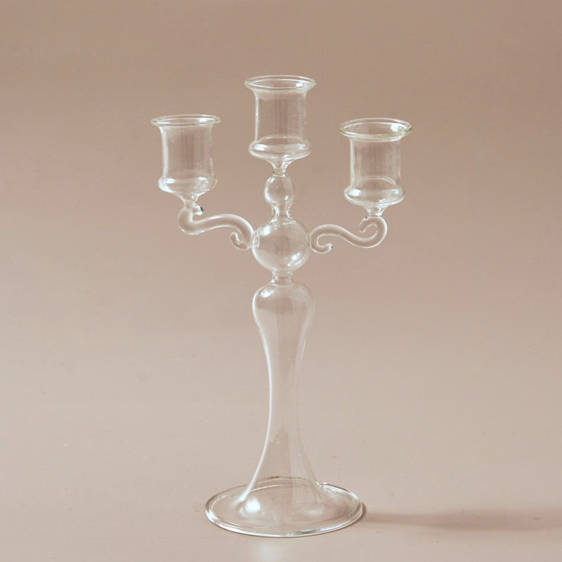 Classic Glass Candle Holder Collection - Vintage Style