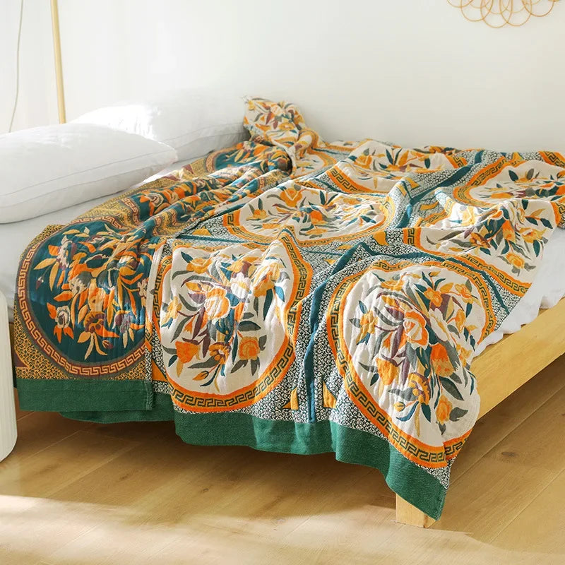 Soft Cotton Blanket - Comfortable Bedspread for Bedroom and Sofa