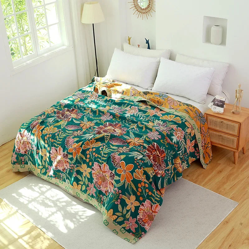 Soft Cotton Blanket - Comfortable Bedspread for Bedroom and Sofa