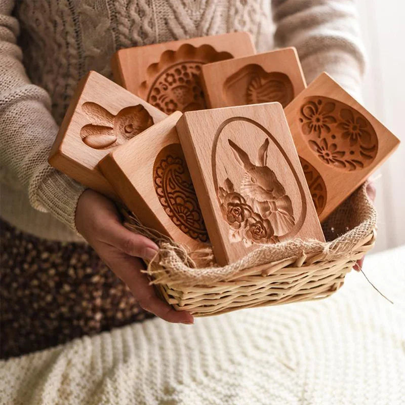 Wooden Mould for Gingerbread Cookies - Handy Baking Accessory for Home Bakers