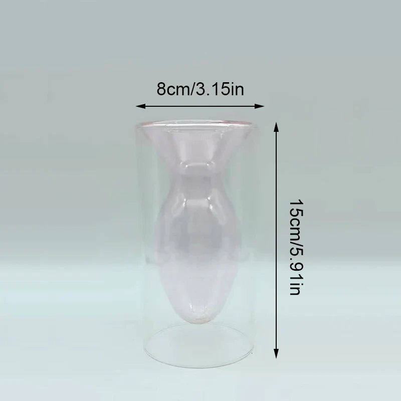 AuroraGlass Vase - Elegant Transparent Vase for Water Plants & Decoration