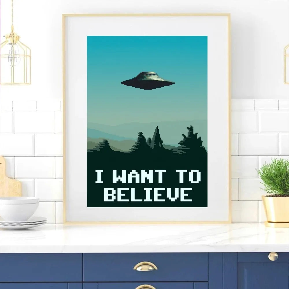 X-Files Poster - Canvas Art for Living Room or Bedroom Decoration