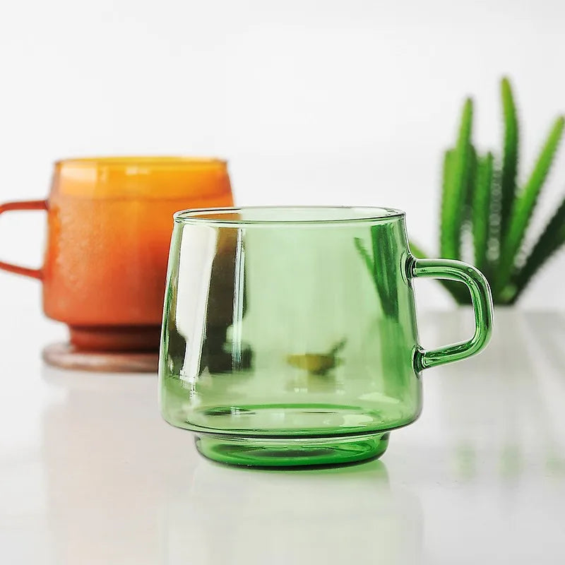 Coffee Mug Tea Juice Cup Heat Resistant Durable High Borosilicate Glass