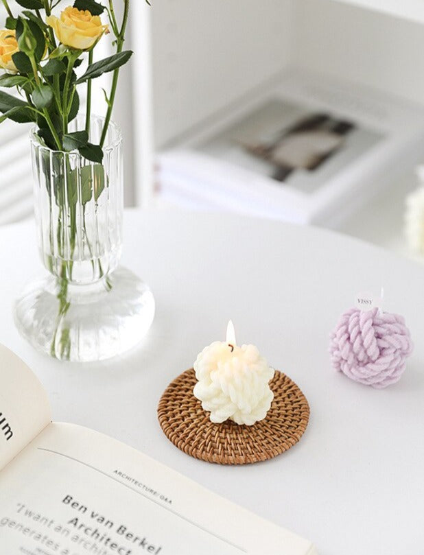 Wool Knot Texture Candle - Handmade Luxury Candle