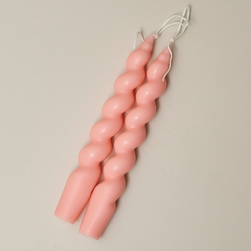 Candy Cane Shaped Candles - 2-Piece Set