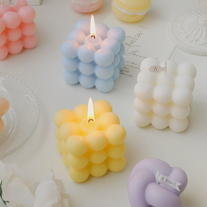 Decorative Bubble Candle - Scented Design Block