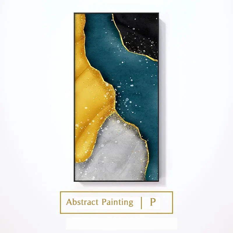 Aurevia Modern Abstract Oil Painting Print on Canvas - Luxury Wall Decoration for Living Rooms