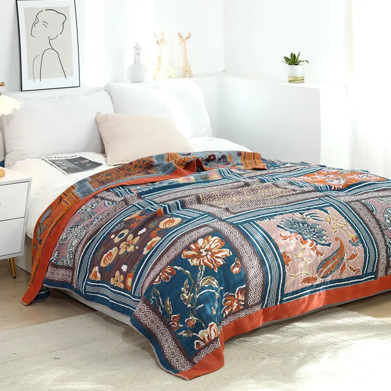 Soft Cotton Blanket - Comfortable Bedspread for Bedroom and Sofa