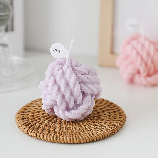 Wool Knot Texture Candle - Handmade Luxury Candle