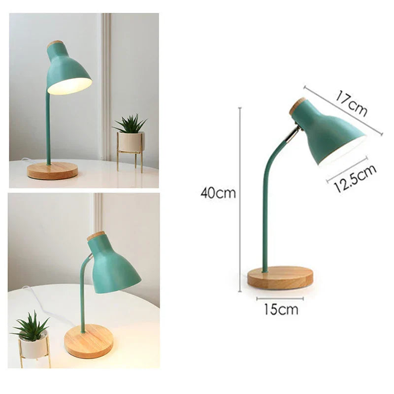 Norwegian Wooden Desk Lamp - Modern, Simple, Creative, Eye Protection for Bedroom