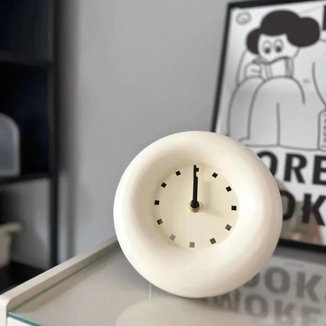 Norwegian Bubble Alarm Clock - Mini Donut-Shaped Design with Silent Mechanism