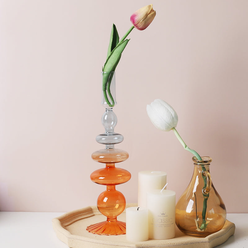 Glass Candle Holder with Colourful Gradient – Luxury Design