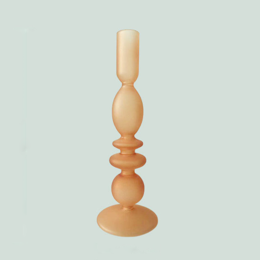 Coloured Frosted Glass Candle Holders - Elegant and Stylish