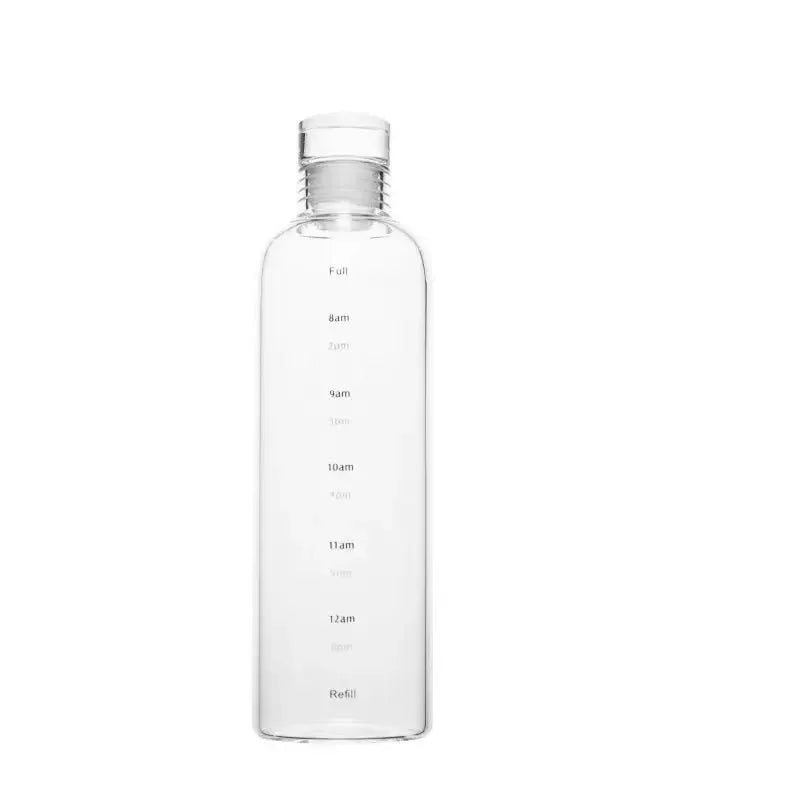 Sleek Transparent Water Bottle with Measurement Markings – Handy for Daily Use