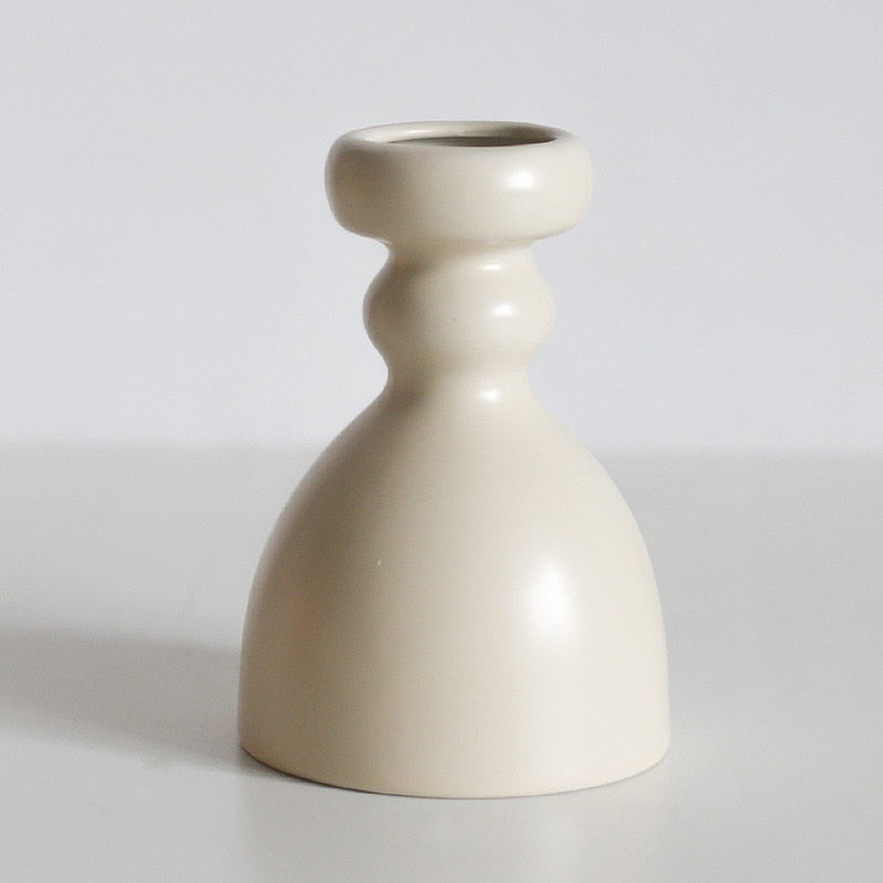 Ceramic Candle Holders with Glazed Finish - Handmade and Stylish