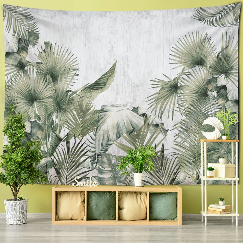 Norwegian Tapestry with Tropical Landscape - Perfect for Living Room or Bedroom