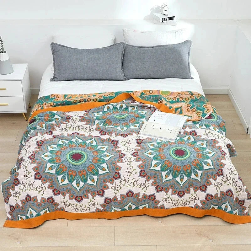 Soft Cotton Blanket - Comfortable Bedspread for Bedroom and Sofa