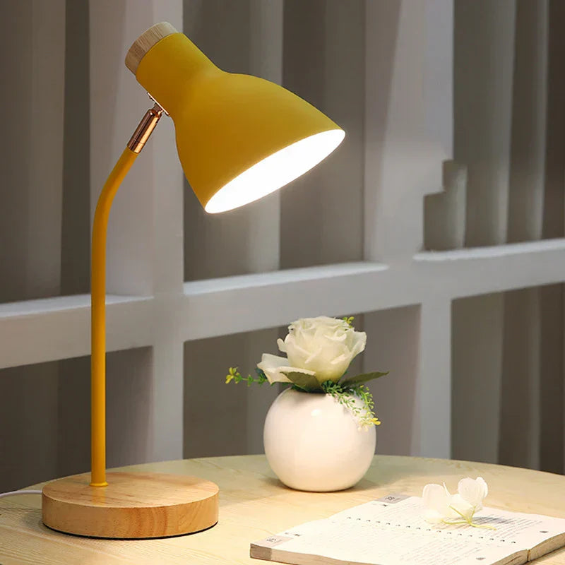 Norwegian Wooden Desk Lamp - Modern, Simple, Creative, Eye Protection for Bedroom