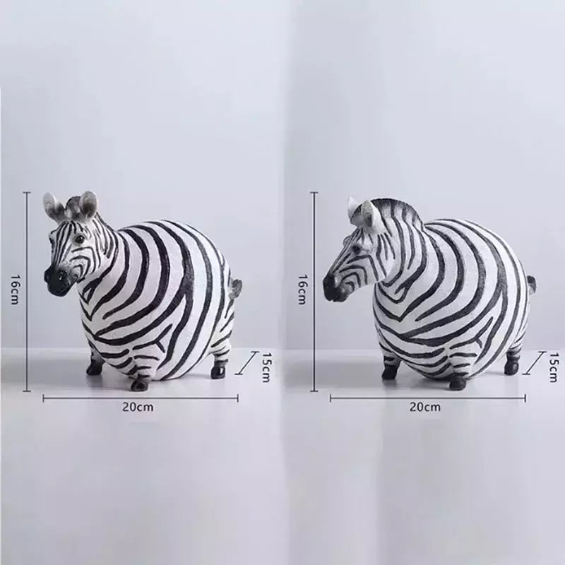 Cute zebra decoration made of durable resin 16 x 20 cm – stylish and modern