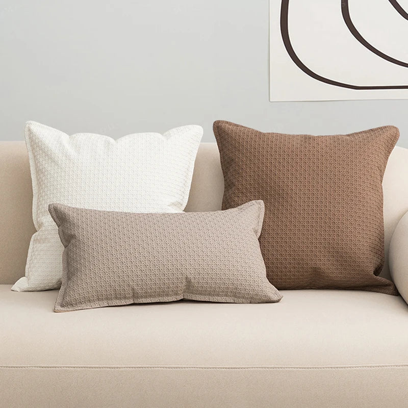 Norwegian Cushion Cover in Resin 45x45 cm - Cream, Brown and Beige