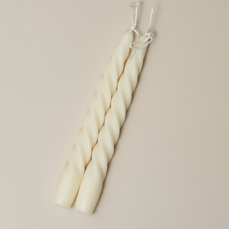 Candy Cane Shaped Candles - 2-Piece Set