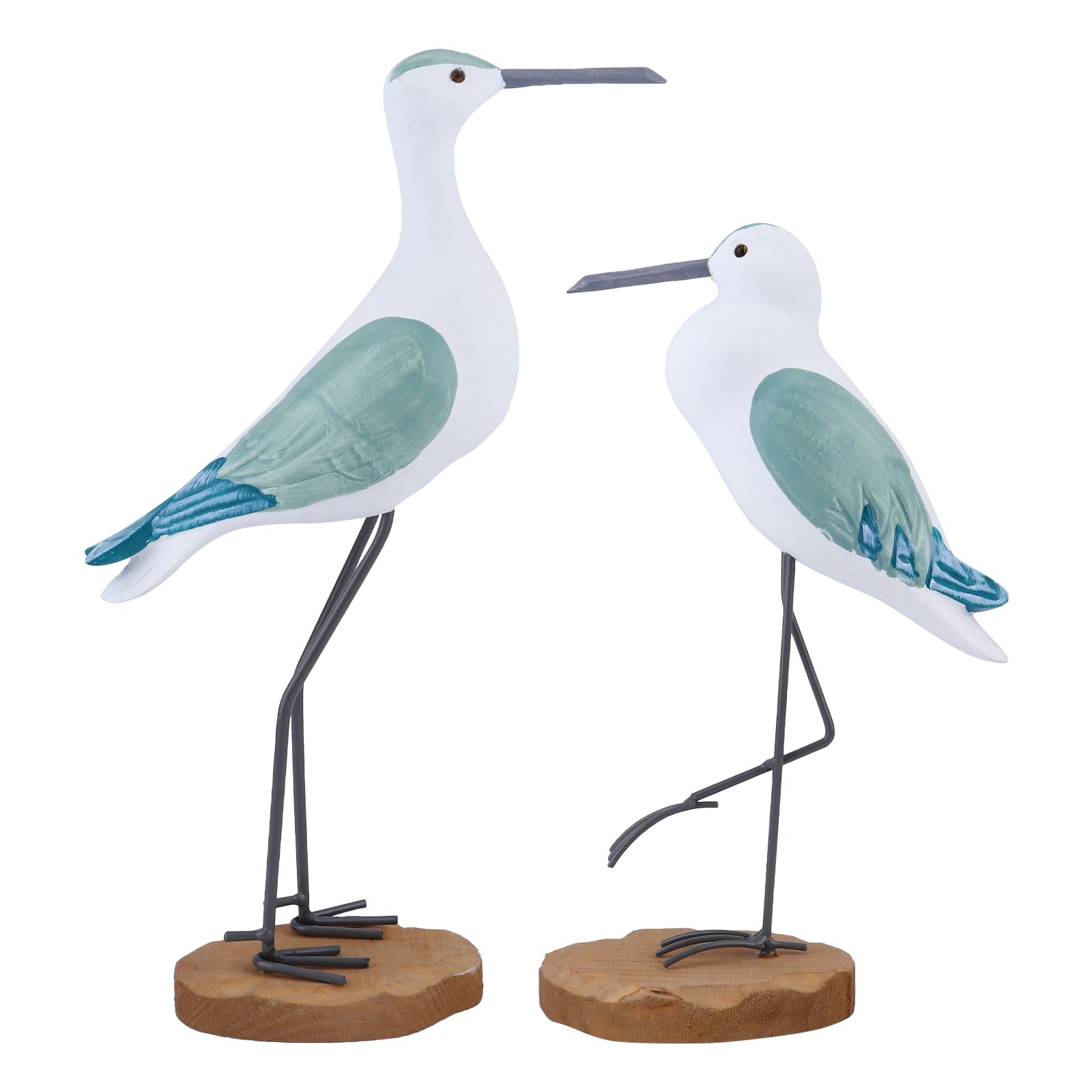 Norwegian Seagull Figurine - Wooden Decoration for Table, Garden or Beach Theme