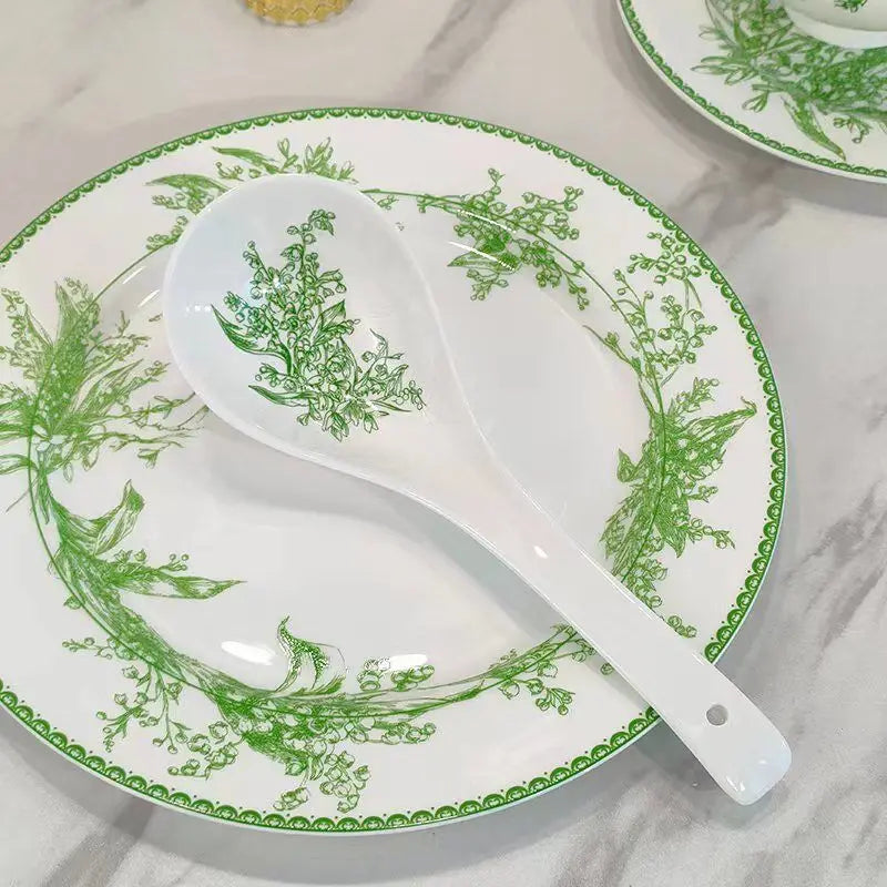 Norwegian Lily of the Valley Resin Dinnerware Set