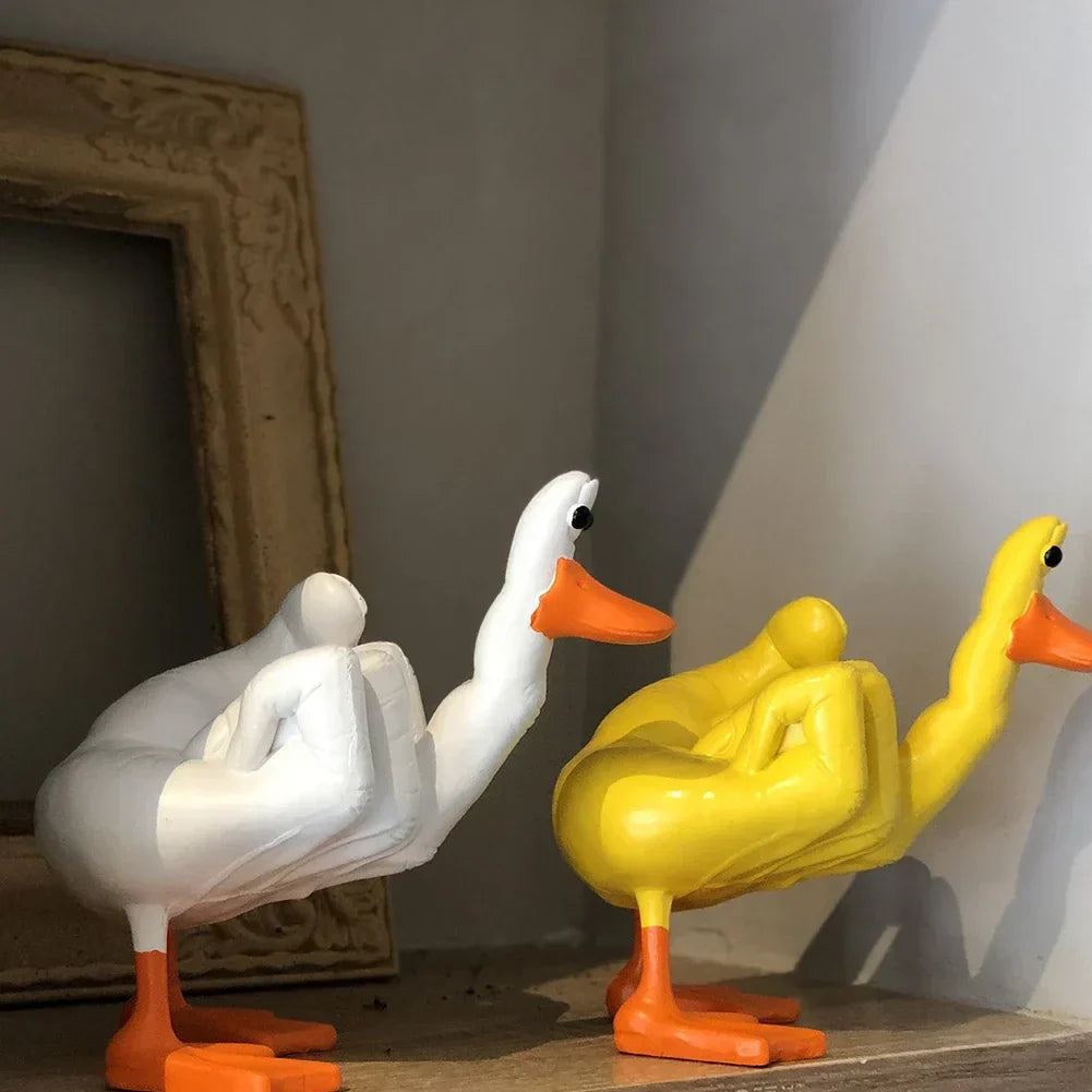 SylvaSerenity - Duck with a Quirky Attitude Sculpture