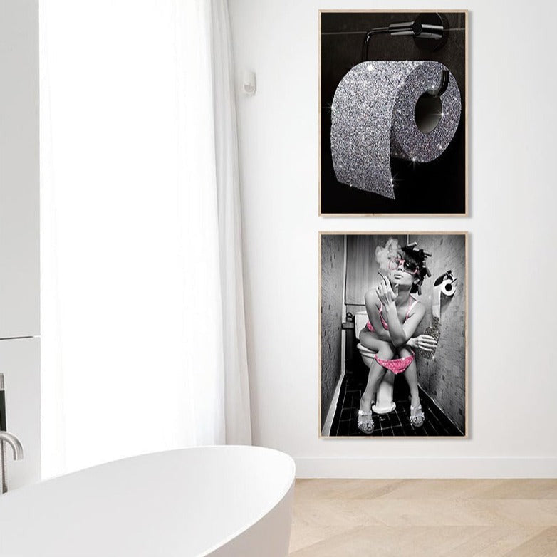 AstraÉclat - Stylish Canvas Paintings for the Toilet