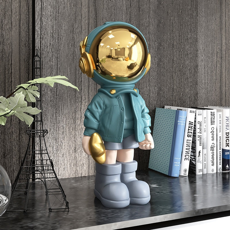 AstraVibe Colourful Astronaut Figurines - Modern Resin Sculptures for Home Decoration