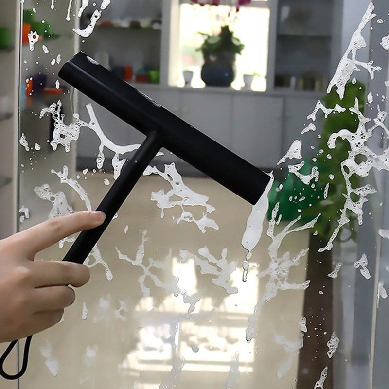 Shower Squeegee - Practical Cleaning for Tiles, Glass & Walls - Includes Hanging Hook