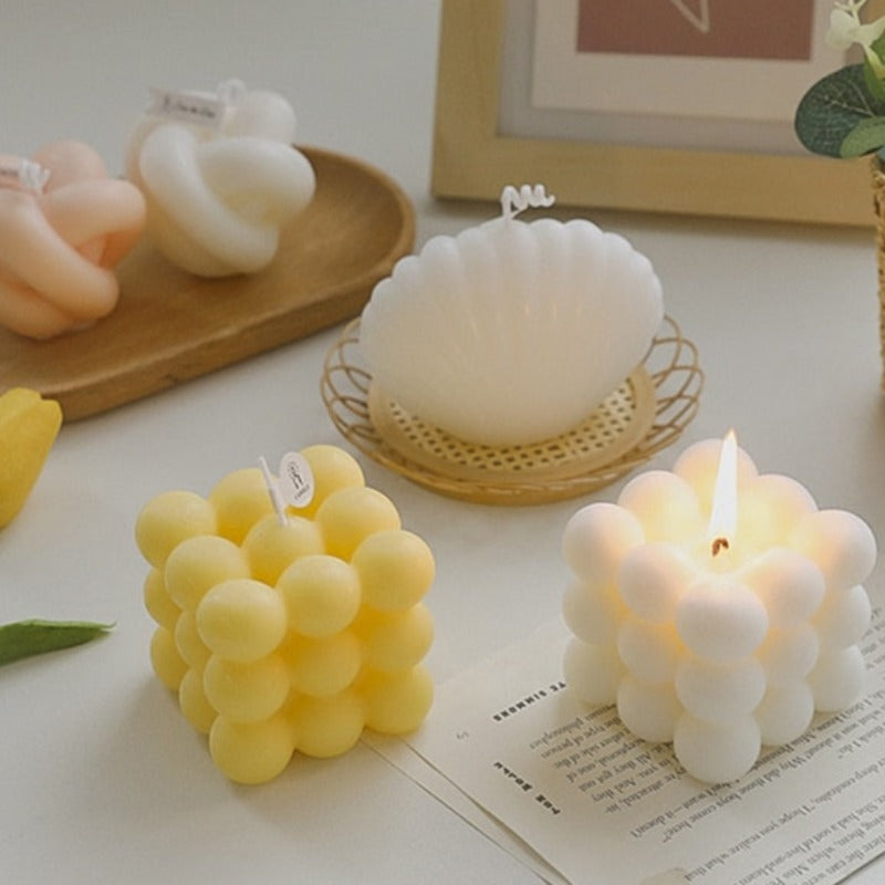 Decorative Bubble Candle - Scented Design Block