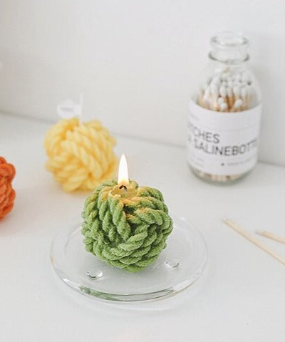 Wool Knot Texture Candle - Handmade Luxury Candle