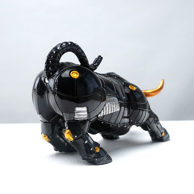 Bull Sculpture Bullish Crypto Investor – Strong Resin Sculpture