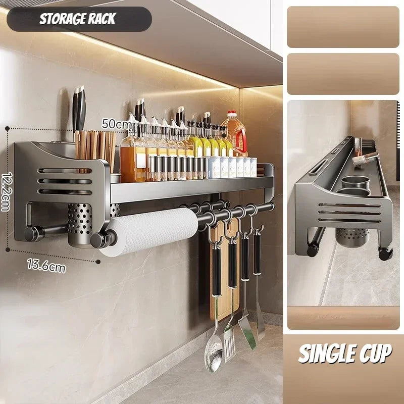 Kitchen Rack for Herbs and Kitchen Utensils - Storage Rack for Cutlery, Knives and Herbs