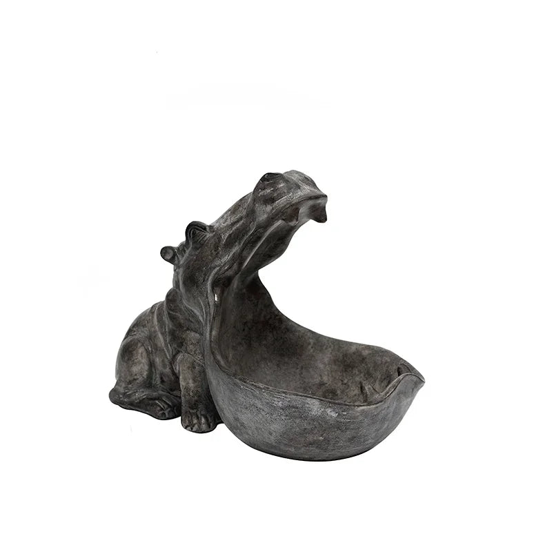 Hippopotamus Figurine - Decorative & Handy Storage Place for Keys or Sweets