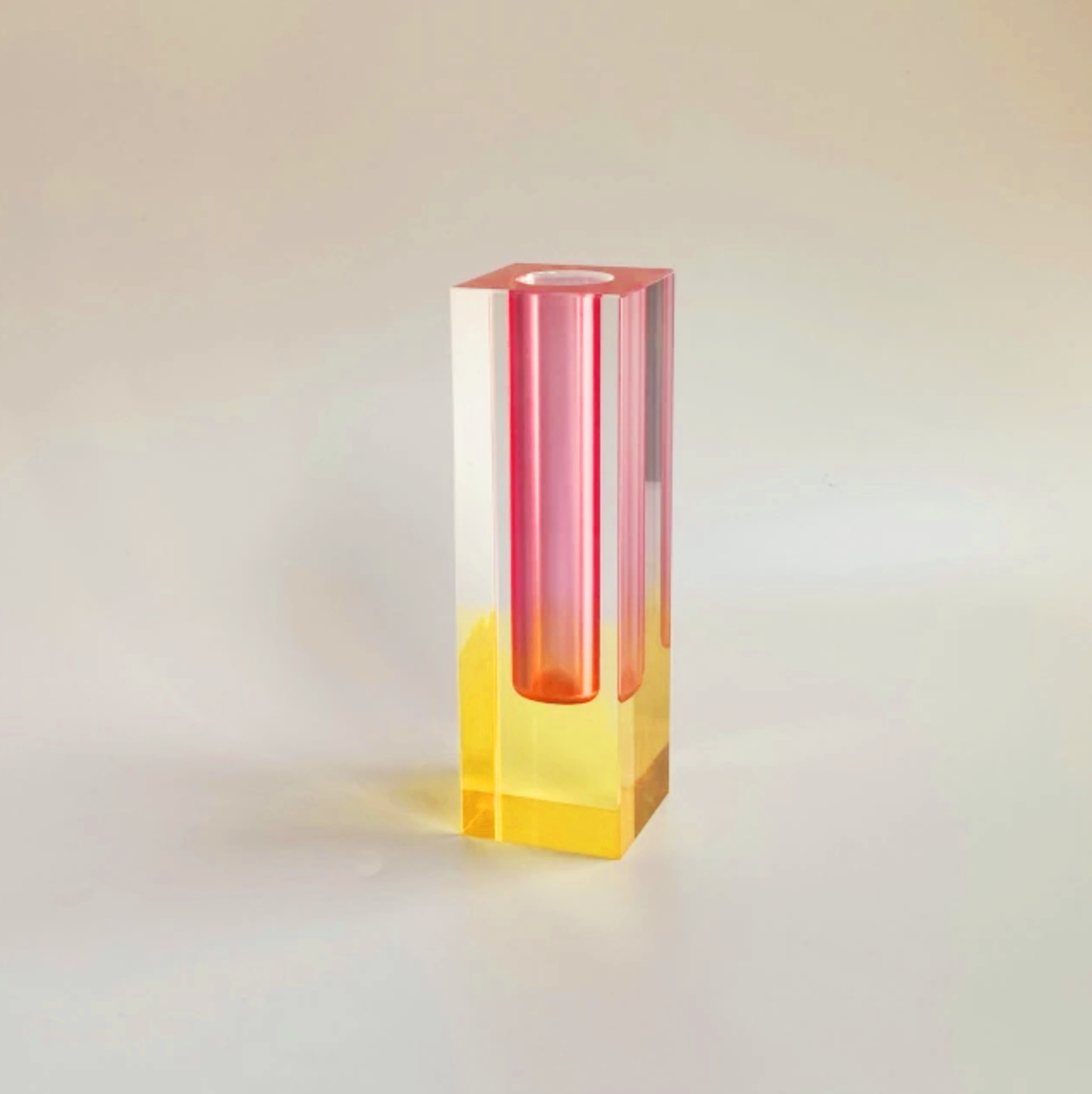 PrismaVase Rectangular Rainbow Vase - Modern Design in Acrylic