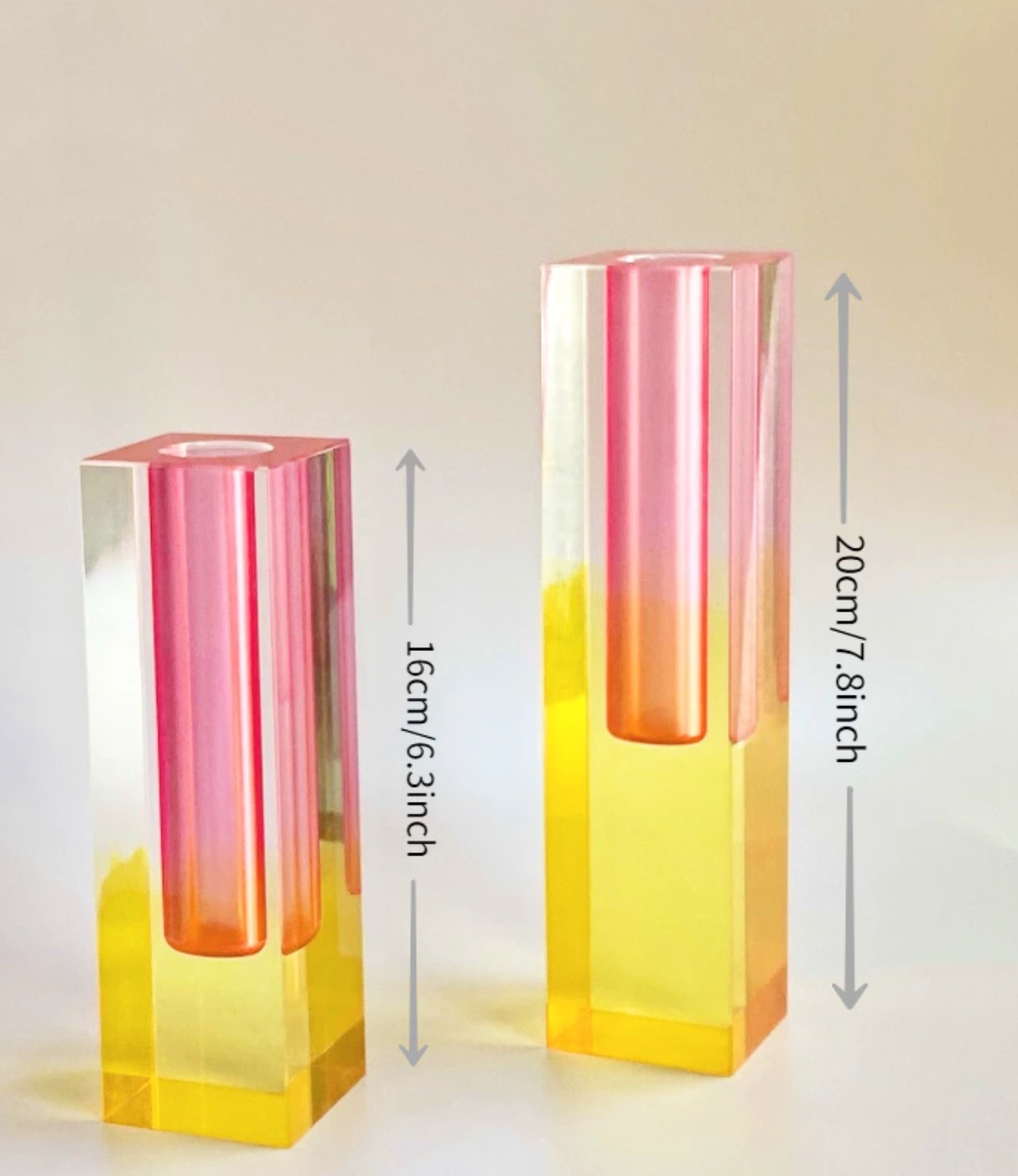 PrismaVase Rectangular Rainbow Vase - Modern Design in Acrylic