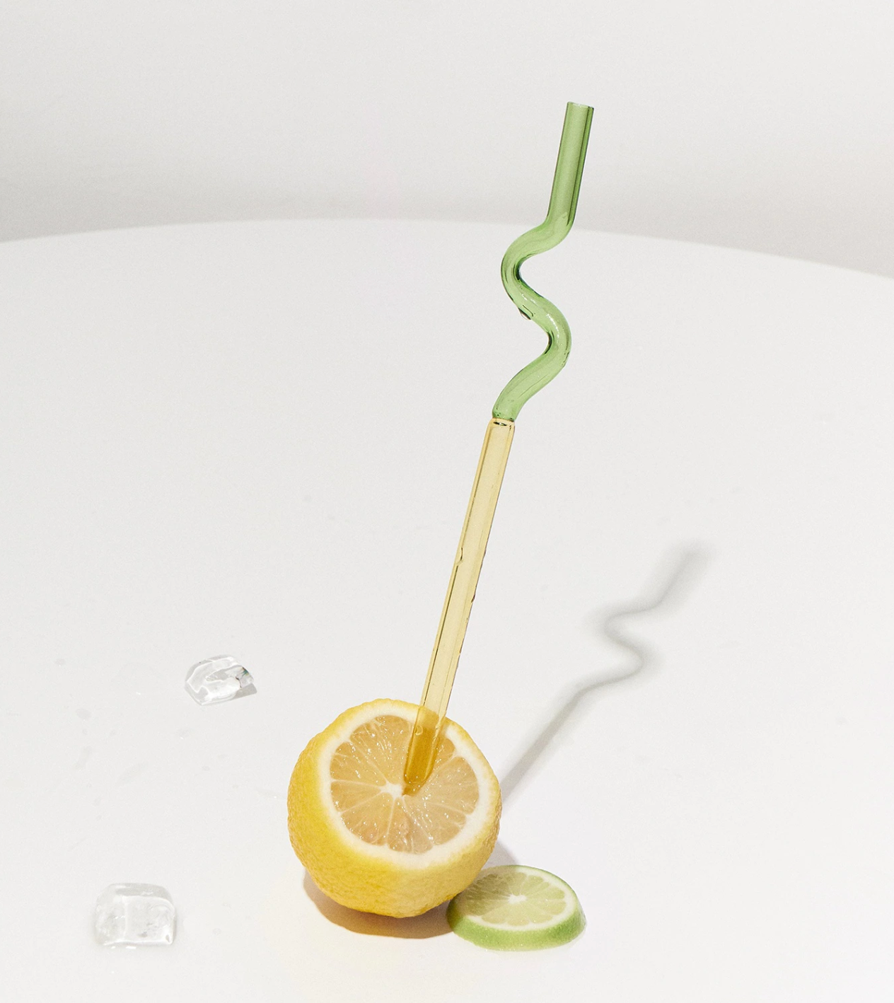 Coloured Twisted Glass Straws - Sustainable and Stylish