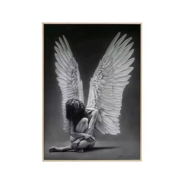 Celestora Painting of Angel on Canvas – With Wooden Frame