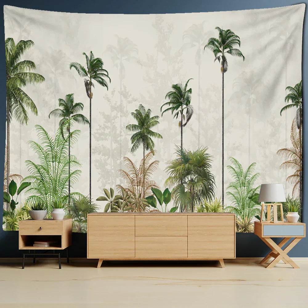 Norwegian Tapestry with Tropical Landscape - Perfect for Living Room or Bedroom