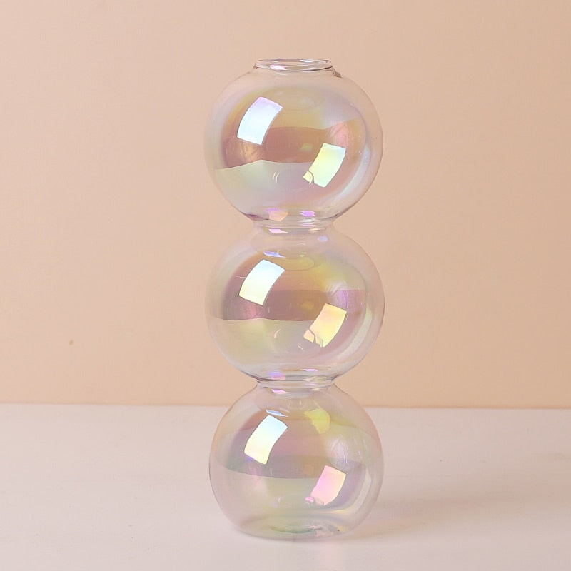 Glass Rainbow Candle Holder