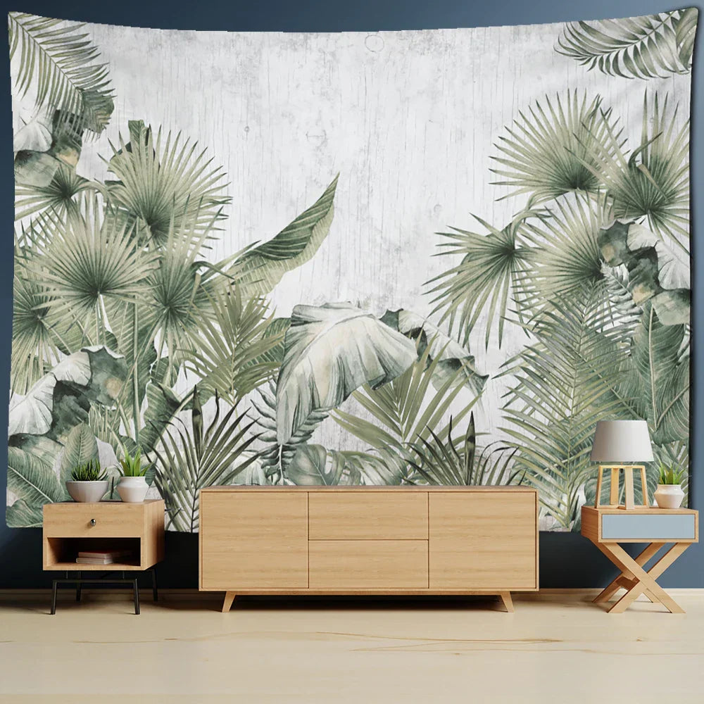 Norwegian Tapestry with Tropical Landscape - Perfect for Living Room or Bedroom