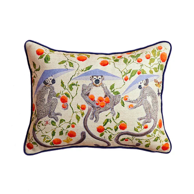 Norwegian Animal Print Decorative Cushion Covers - Luxury Staffordshire Dogs Cushion Cover