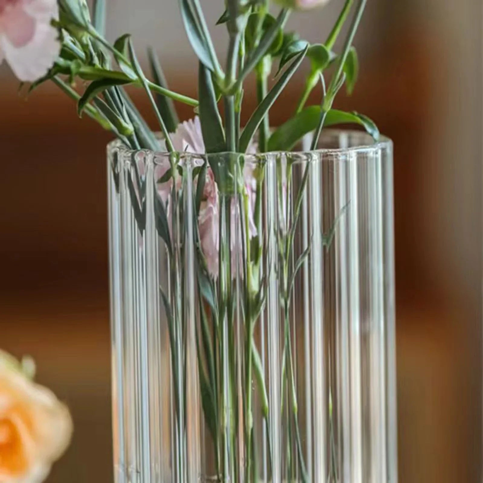 Glass Flower Vases - Minimalist Design for Table Decoration in Living Room and Kitchen