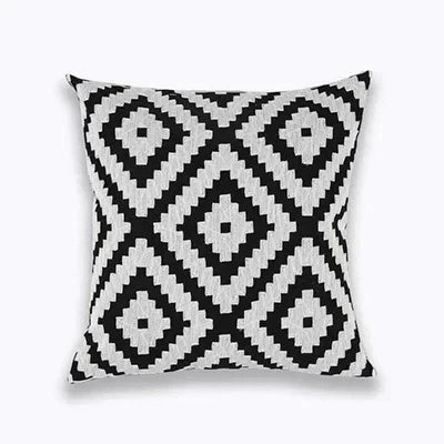 Norwegian Navy/White Embroidered Cushion Cover 45x45cm Square Cushion Cover